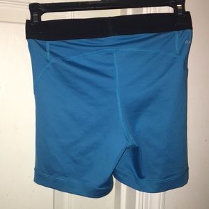 Blue nike pro workout shorts